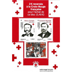 Feuillet de 3 timbres Croix-Rouge Française F5430 neuf**.