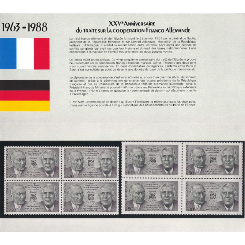 Pochette émission commune France - Allemagne 1988.