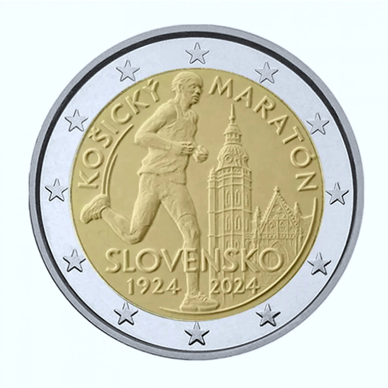 2 euros commémorative Slovaquie 2024 - Marathon de Kosice.