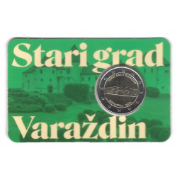 2 euros commémorative Croatie 2024 - Château de Varaždin en coincard.