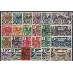 Congo français timbres N°113-134 série neuf**.