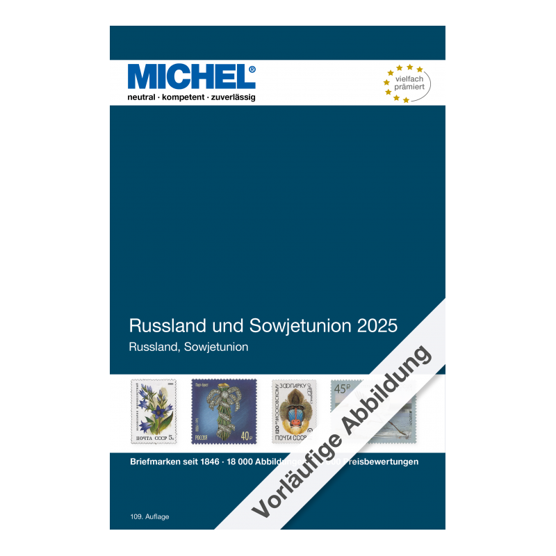 Catalogue Michel timbres de Russie et de l'Union Soviétique 2024-2025.