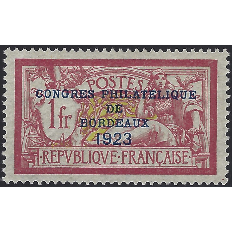 Congrès philatélique de Bordeaux timbre de France N°182 neuf**.