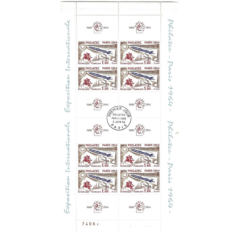 Bloc-feuillet de timbres N°6b - Philatec numéroté oblitéré.