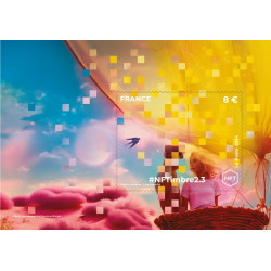 Feuillet crypto timbre NFTimbre2.3 autoadhésif.