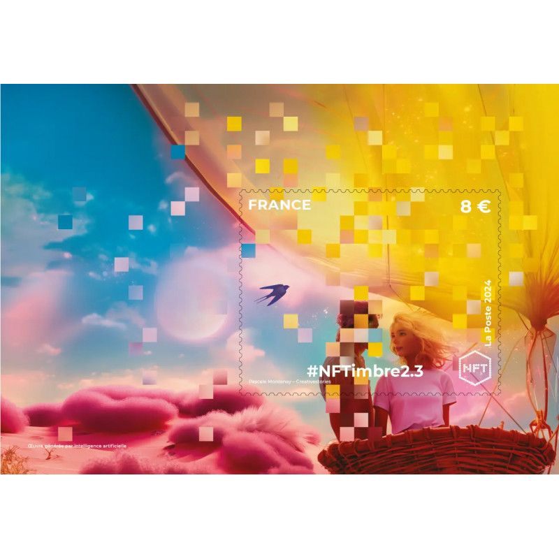 Feuillet crypto timbre NFTimbre2.3 autoadhésif.