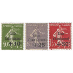 Caisse d'Amortissement timbres de France N°275-277 série neuf**.
