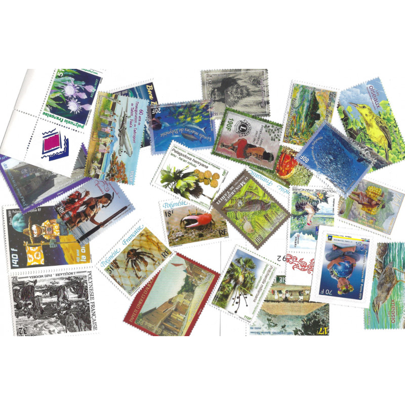 Polynésie Française 25 timbres neufs** tous différents.