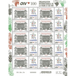 Timbre 100 ans des OIV en feuillet de France N°F158 neuf**.
