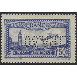 Timbre poste aérienne N°6c perforé EIPA30 neuf**.