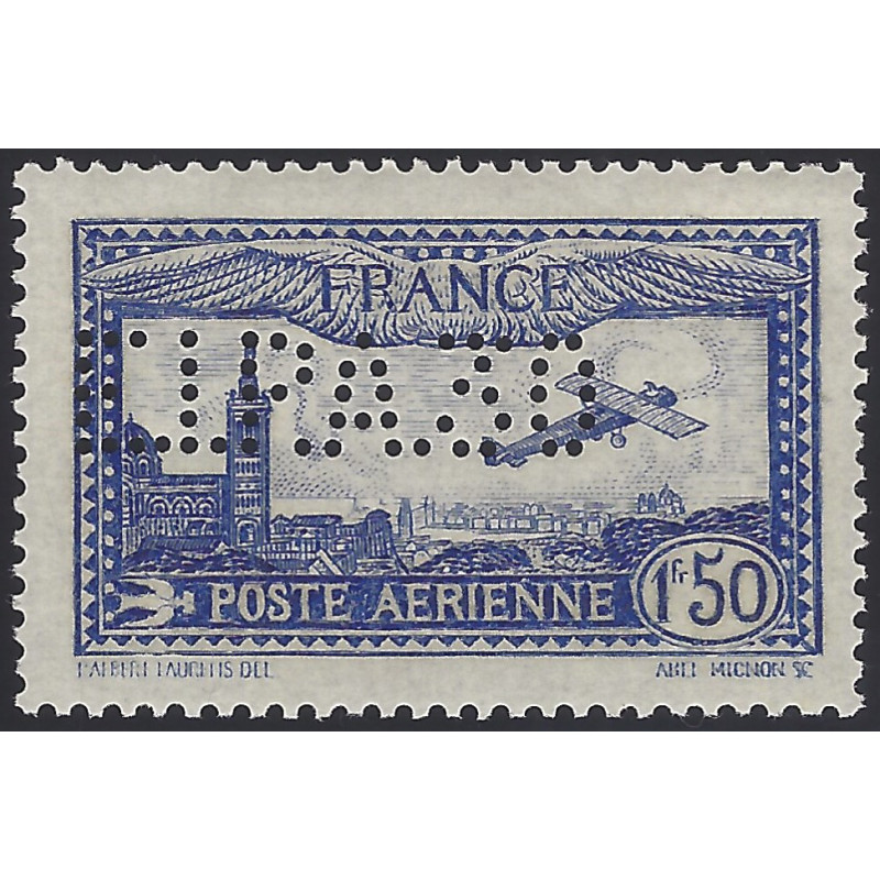 Timbre poste aérienne N°6c perforé EIPA30 neuf**.