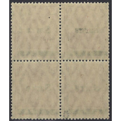 Sarre timbre N°6 variété en bloc de 4 neuf**.