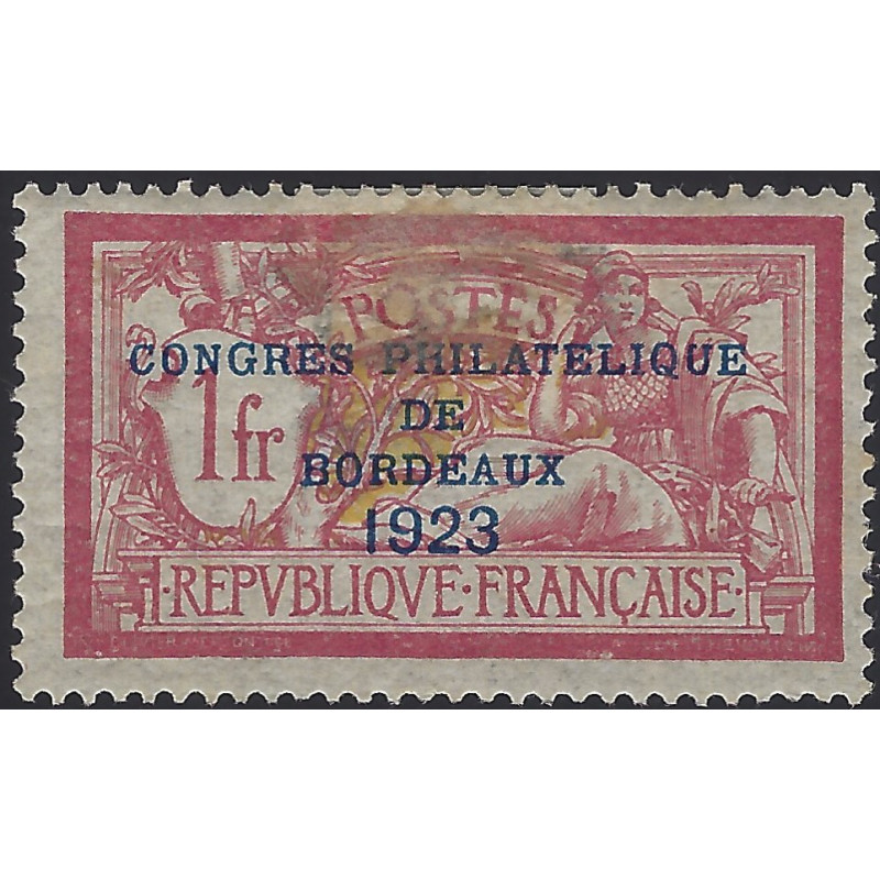 Congrès philatélique de Bordeaux timbre de France N°182 neuf*.