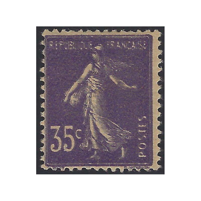 Semeuse timbre de France N°136d double impression neuf*, R.