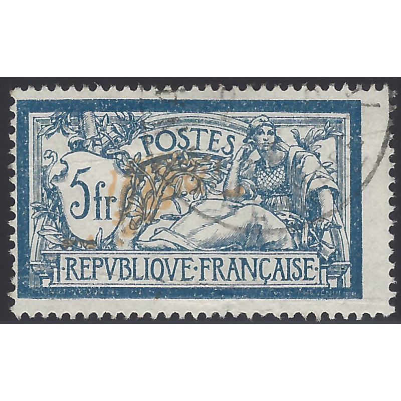 Merson timbre de France N°123c centre déplacé oblitéré.