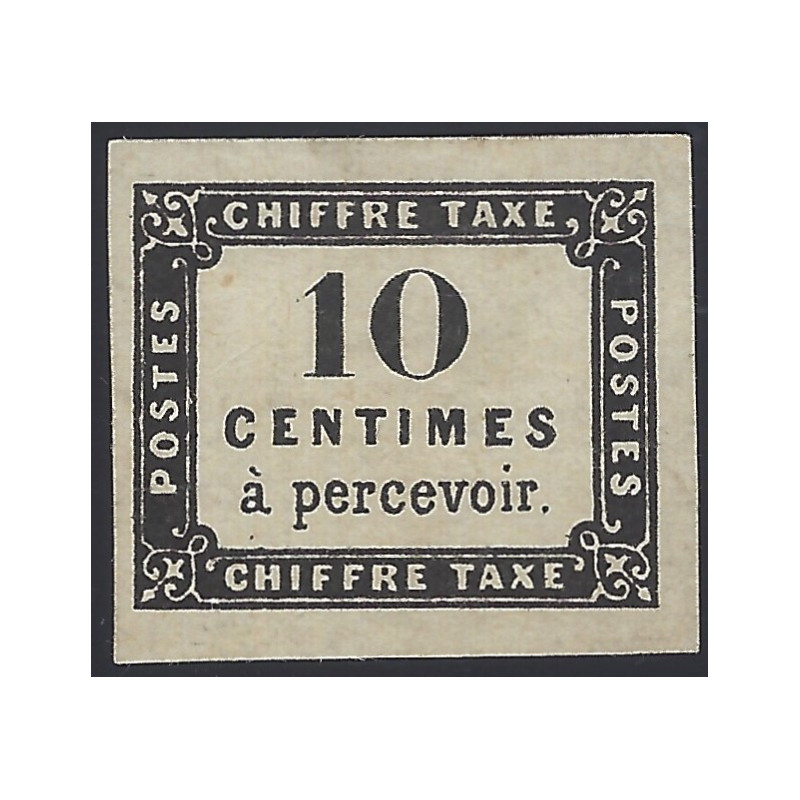 Chiffres taxe de France N°1 non émis neuf, R.