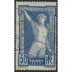 Athlète timbre de France N°186 variété FARIS oblitéré.