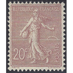 Semeuse lignée timbre de France N°131 neuf**.