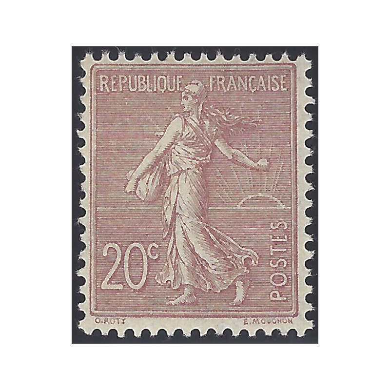 Semeuse lignée timbre de France N°131 neuf**.