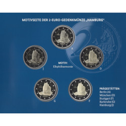 2 euros Allemagne 2023 coffret BE - Hambourg, les 5 ateliers.