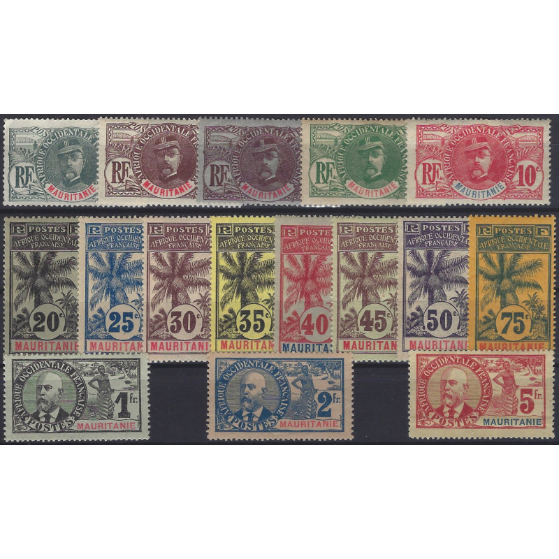 Mauritanie timbres N°1-16 série Faidherbe neuf*.