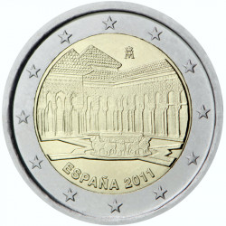 2 euros commémoratif Espagne 2011 - La Cour des Lions.