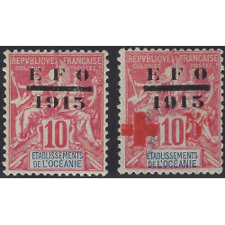 Océanie Française timbres N°38-42 série Croix-Rouge neuf* - oblitéré.