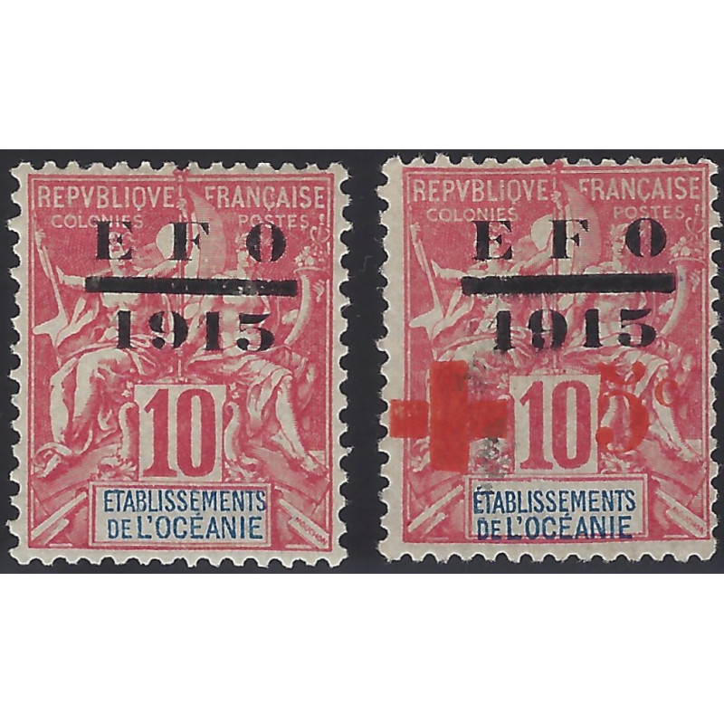 Océanie Française timbres N°38-42 série Croix-Rouge neuf* - oblitéré.