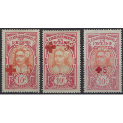 Océanie Française timbres N°38-42 série Croix-Rouge neuf* - oblitéré.