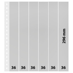 Feuilles transparentes Lindner pour roulettes de timbres. (849)