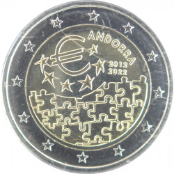2 euros commémorative Andorre UNC 2022 - Accord Monétaire.