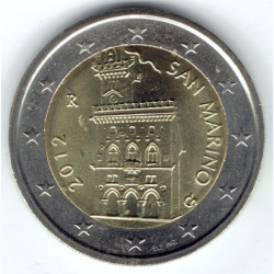 2 euros commémoratif Saint Marin 2012 - Palais du gouvernement.