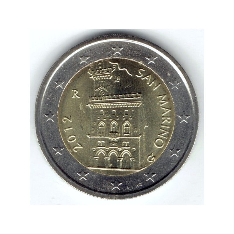 2 euros commémoratif Saint Marin 2012 - Palais du gouvernement.