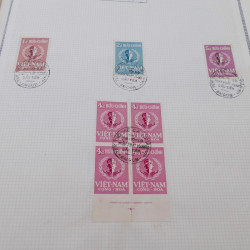 Lot de timbres de Vietnam neufs et oblitérés en 7 albums.
