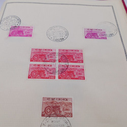 Lot de timbres de Vietnam neufs et oblitérés en 7 albums.