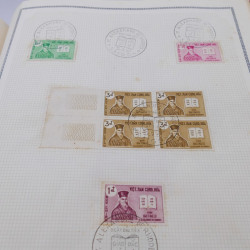 Lot de timbres de Vietnam neufs et oblitérés en 7 albums.