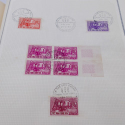 Lot de timbres de Vietnam neufs et oblitérés en 7 albums.