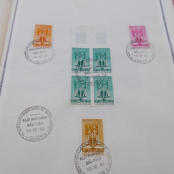 Lot de timbres de Vietnam neufs et oblitérés en 7 albums.