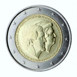 2 euros commémorative Pays-Bas 2014 - Double portrait.