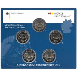 2 euros Allemagne coincard BU 2025 Méandre de la Sarre - les 5 ateliers.