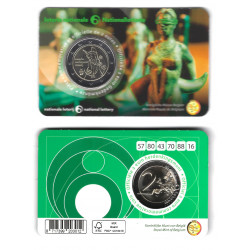 2 euros Belgique 2025 coincard BU - Loterie Nationale version française.