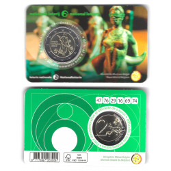 2 euros Belgique 2025 coincard BU - Loterie Nationale version flamande.