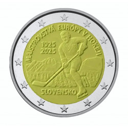 2 euros commémorative Slovaquie 2025 - Hockey sur glace.