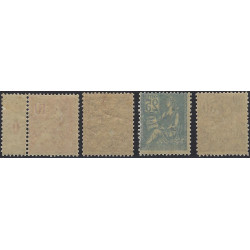 Mouchon timbres de France N°112-115 série avec 114c neuf**.