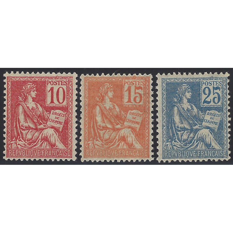 Mouchon timbres de France N°116-118 série neuf** / *.