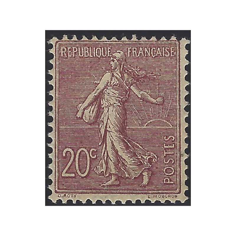 Semeuse lignée timbre de France N°131a neuf*.