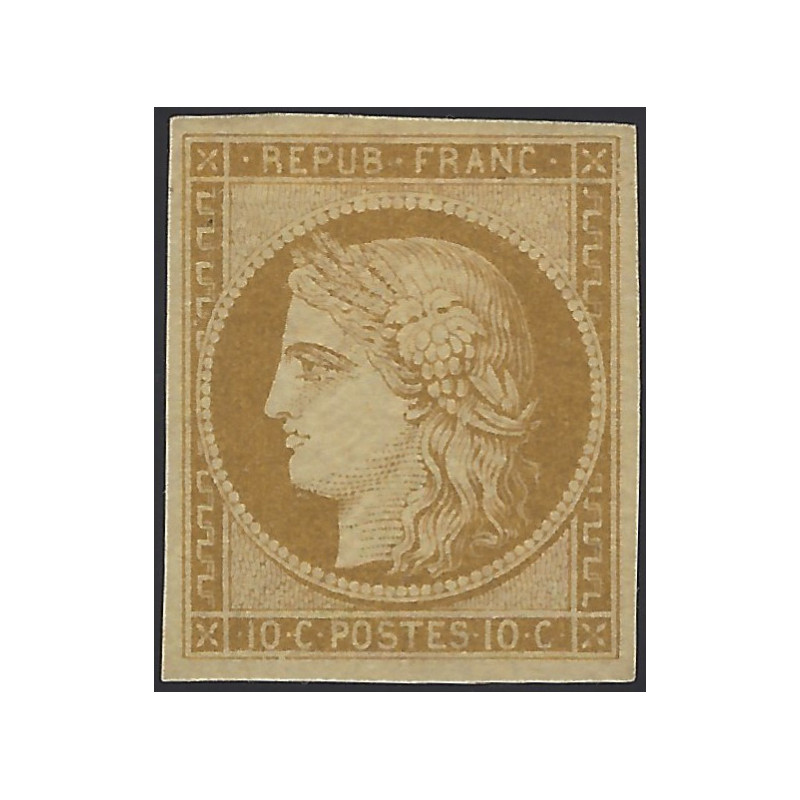 Cérès non dentelé timbre de France N°1 neuf*, R.