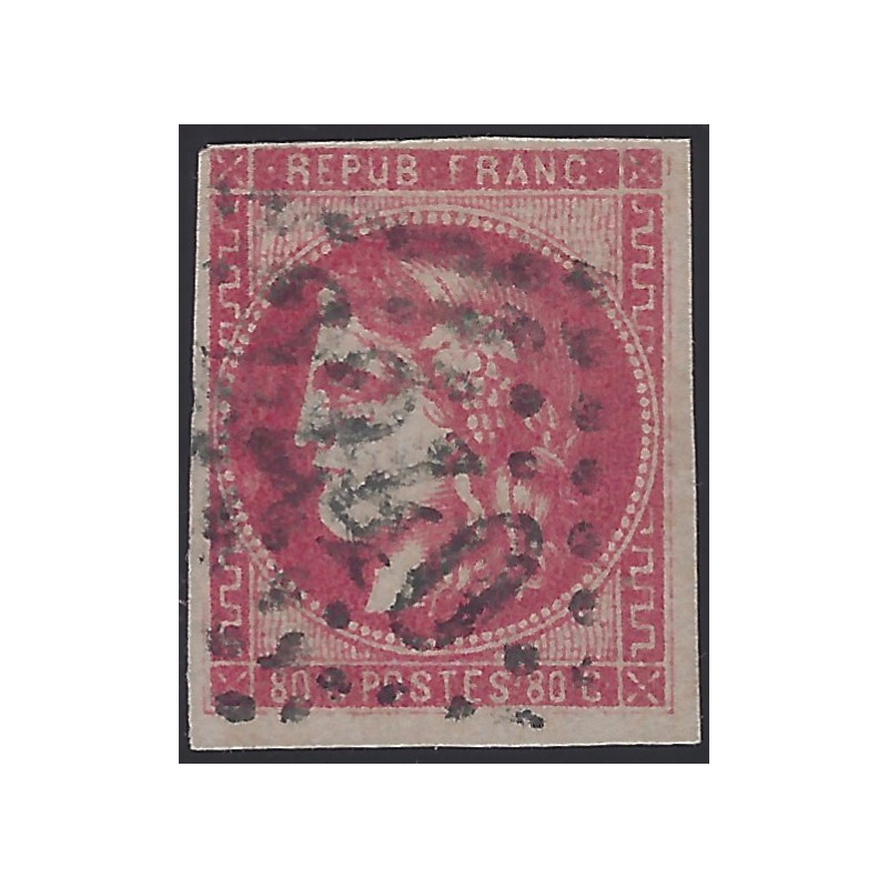 Bordeaux timbre de France N°49 oblitéré.
