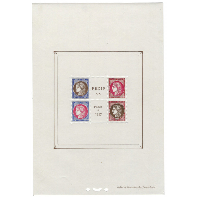 Bloc-feuillet de timbres N°3 - PEXIP neuf*.