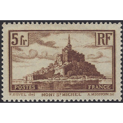 Mont-Saint-Michel timbre de France N°260 nuance foncée neuf*.